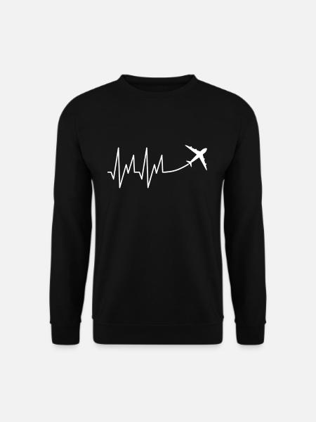 Pilot Flugzeug Flieger Fliegen Flugsport Geschenk - Unisex Pullover - Schwarz