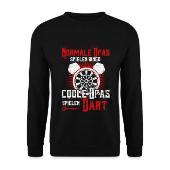 Dart Opa - Unisex Pullover - Schwarz - Vorne - Alina (178cm) & Michal (187cm)