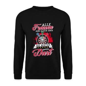 Dart Frauen - Unisex Pullover - Schwarz - Vorne - Alina (178cm) & Michal (187cm)