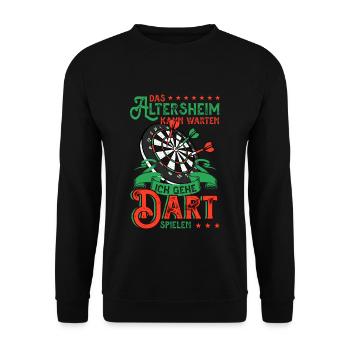 Dart - Unisex Pullover - Schwarz - Vorne - Alina (178cm) & Michal (187cm)