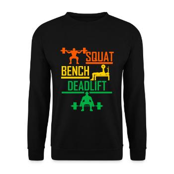 Training Trainieren Fitness Workout Sport Muskel - Unisex Pullover - Schwarz - Vorne - Alina (178cm) & Michal (187cm)