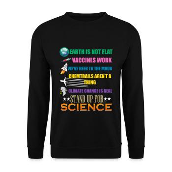 Vertraue In Die Wissenschaft Wissenschaftler - Unisex Pullover - Schwarz - Vorne - Alina (178cm) & Michal (187cm)