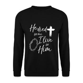 Jésus - Sweat-shirt Unisexe - noir - Devant - Alina (178cm) & Michal (187cm)