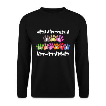 Dog dog walk dog mom dog owner - Unisex Sweatshirt - black - Front - Alina (178cm) & Michal (187cm)