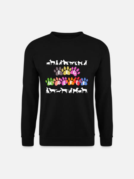 Dog dog walk dog mom dog owner - Unisex Sweatshirt - black