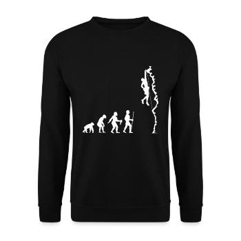 Klettern Bouldern Sportklettern Berge Geschenk - Unisex Pullover - Schwarz - Vorne - Alina (178cm) & Michal (187cm)
