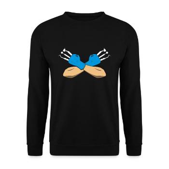 Dentist teeth tooth dentistry assistant gift - Unisex Sweatshirt - black - Front - Alina (178cm) & Michal (187cm)