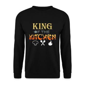 Chef Chef Chef Cuisine cadeau de cuisine - Sweat-shirt Unisexe - noir - Devant - Alina (178cm) & Michal (187cm)