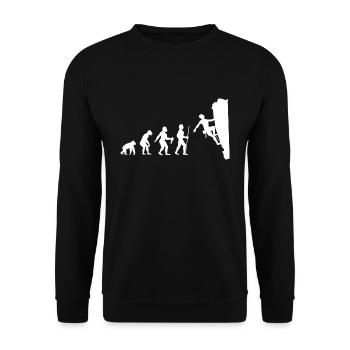 Klettern Bouldern Sportklettern Berge Geschenk - Unisex Pullover - Schwarz - Vorne - Alina (178cm) & Michal (187cm)