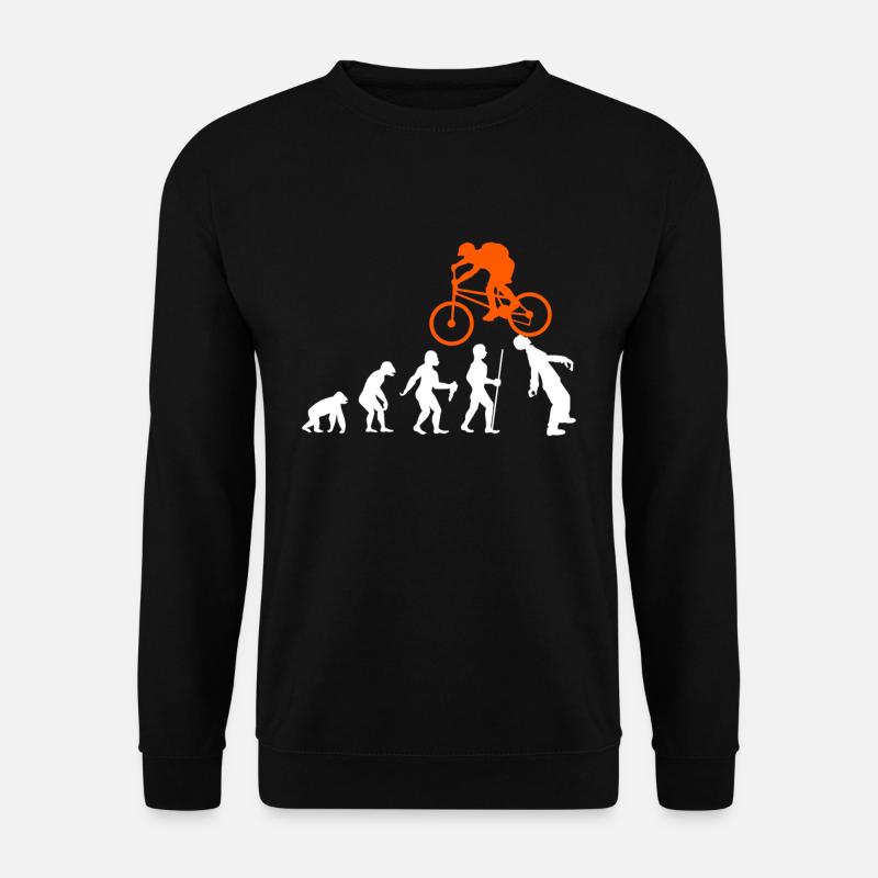 Fahrrad Fahren Mountainbike Evolution Radfahren - Unisex Pullover - Schwarz