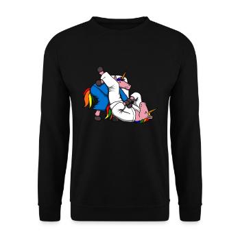 Arts martiaux Jiu-Jitsu MMA Mixed Martial Arts - Sweat-shirt Unisexe - noir - Devant - Alina (178cm) & Michal (187cm)