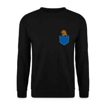 Cadeau de rongeur cobaye Capybara - Sweat-shirt Unisexe - noir - Devant - Alina (178cm) & Michal (187cm)