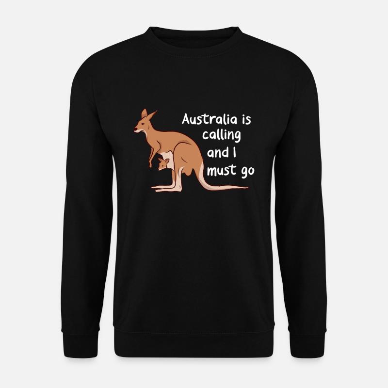 Australie Kangourou Kangourou Koala Backpacker - Sweat-shirt Unisexe - noir