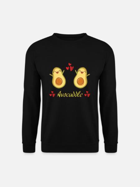 Avocado Avocuddle Vegan Gemüse Geschenkidee - Unisex Pullover - Schwarz