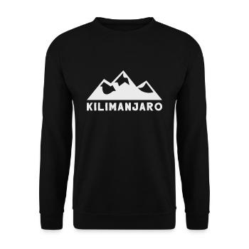 Kilimanjaro Bergsteigen Wandern Berg Klettern - Unisex Pullover - Schwarz - Vorne - Alina (178cm) & Michal (187cm)