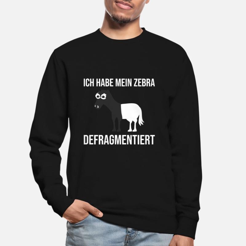 Zebra Defragmentiert Computer Programmierer Unisex Pullover