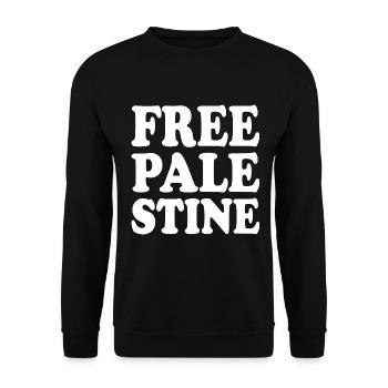 Free palestine - Unisex Pullover - Schwarz - Vorne - Alina (178cm) & Michal (187cm)