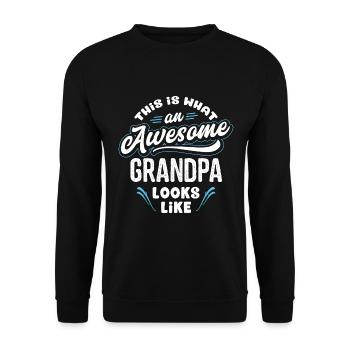 This Is What An Awesome Grandpa Looks Like - Unisex Sweatshirt - black - Front - Alina (178cm) & Michal (187cm)