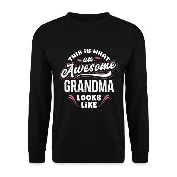 C'est ce à quoi ressemble une grand-mère géniale - Sweat-shirt Unisexe - noir - Devant - Alina (178cm) & Michal (187cm)