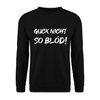 Blöd gucken - Unisex Pullover - Schwarz - Vorne - Alina (178cm) & Michal (187cm)