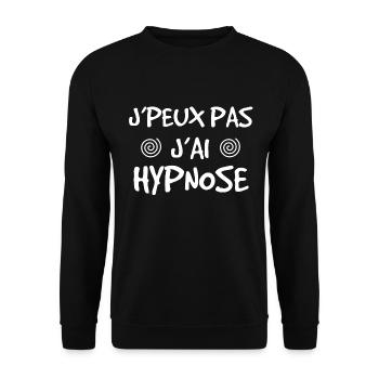 J'peux pas j'ai hypnose / hypnotisme - Sweat-shirt Unisexe - noir - Devant - Alina (178cm) & Michal (187cm)