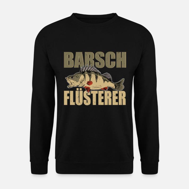 Barsch Flüsterer Barsche Angeln Kretzer Angler - Unisex Pullover - Schwarz