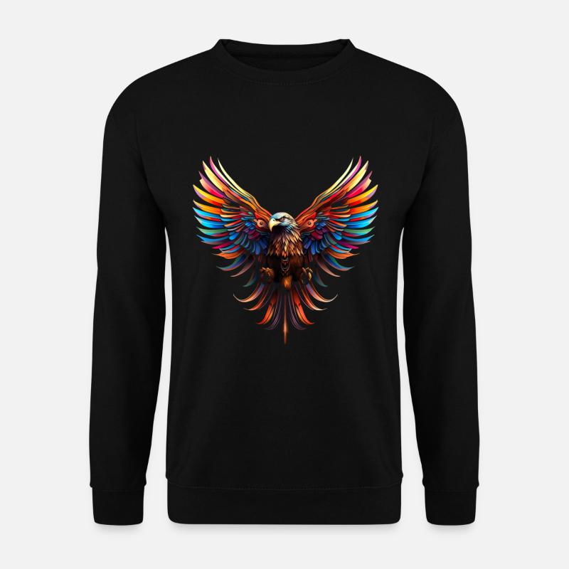 Adler Raubvogel Vogel Pop-Art Stil - Unisex Pullover - Schwarz
