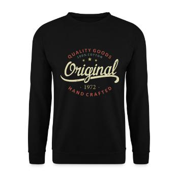 Original 1972 Cadeau D'anniversaire 1972 - Sweat-shirt Unisexe - noir - Devant - Alina (178cm) & Michal (187cm)