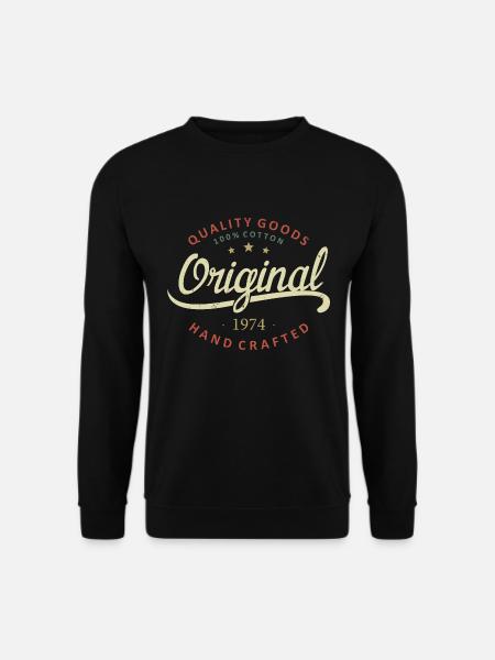 Original 1974 Geburtstagsgeschenk 1974 - Unisex Pullover - Schwarz