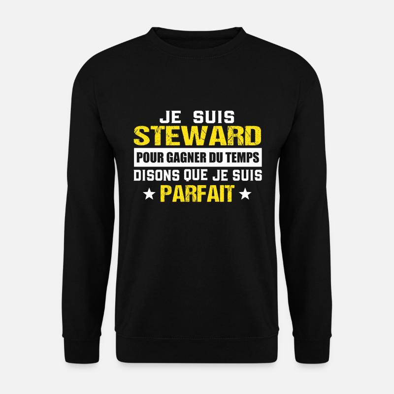 Steward lustiges Geschenk - Unisex Pullover - Schwarz