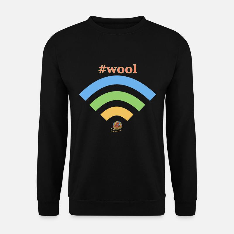 wifi wool - Unisex Pullover - Schwarz