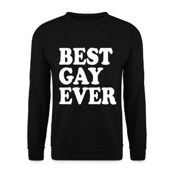 Best gay ever - Unisex Pullover - Schwarz - Vorne - Alina (178cm) & Michal (187cm)