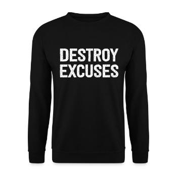 Destroy Excuses - Unisex Sweatshirt - black - Front - Alina (178cm) & Michal (187cm)