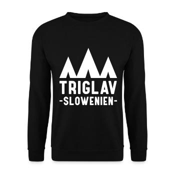 Triglav Slowenien Souvenir Slovenia - Unisex Pullover - Schwarz - Vorne - Alina (178cm) & Michal (187cm)