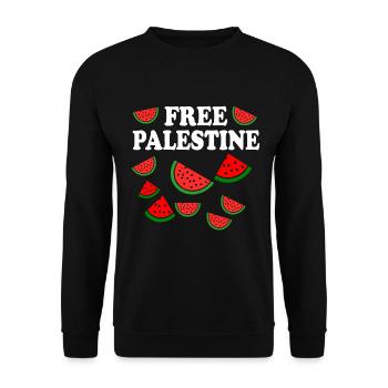 Free palestine - Sweat-shirt Unisexe - noir - Devant - Alina (178cm) & Michal (187cm)