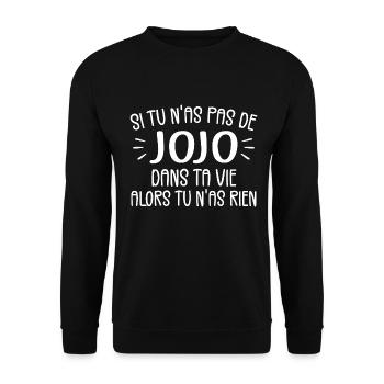 Wenn du kein Jojo hast, dann hast du auch nichts - Unisex Pullover - Schwarz - Vorne - Alina (178cm) & Michal (187cm)