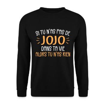 Wenn du kein Jojo hast, dann hast du nichts - Unisex Pullover - Schwarz - Vorne - Alina (178cm) & Michal (187cm)