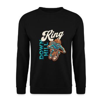 Downhill King - Unisex Pullover - Schwarz - Vorne - Alina (178cm) & Michal (187cm)