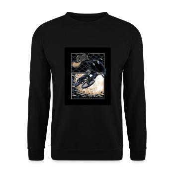 Street biker - Unisex Sweatshirt - black - Front - Alina (178cm) & Michal (187cm)