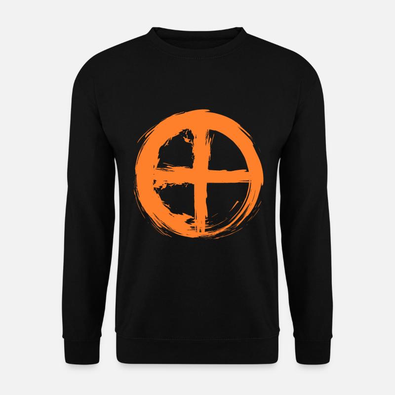 Astronomical symbol planet Earth symbol - Unisex Sweatshirt - black