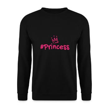 Couronne princesse hashtag rose - Sweat-shirt Unisexe - noir - Devant - Alina (178cm) & Michal (187cm)