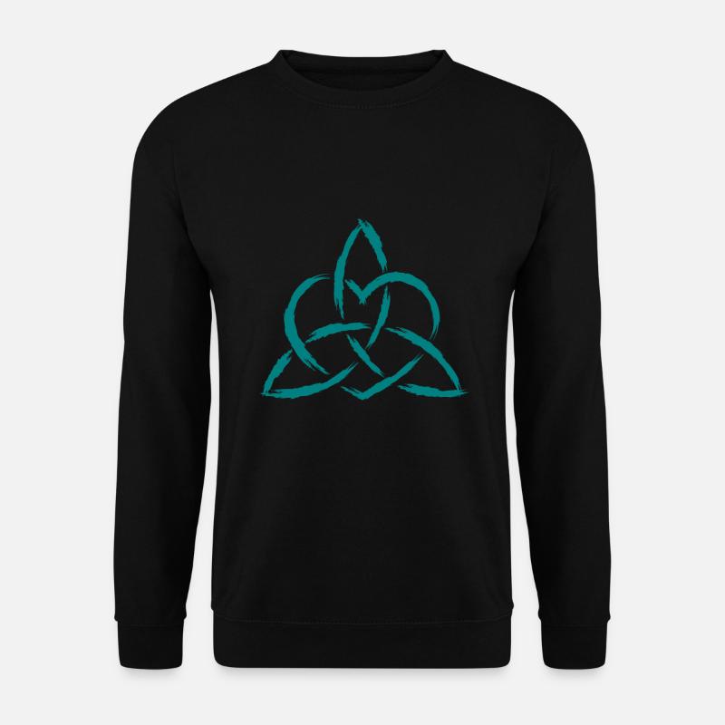Triquetra Keltisches Herz Knoten Symbol - Unisex Pullover - Schwarz