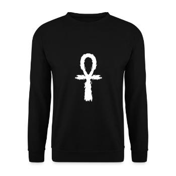 Ankh sign icon - Unisex Sweatshirt - black - Front - Alina (178cm) & Michal (187cm)