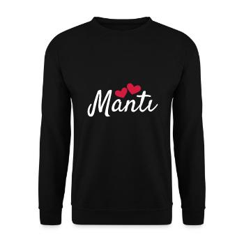 Manti Turkish food - Unisex Sweatshirt - black - Front - Alina (178cm) & Michal (187cm)