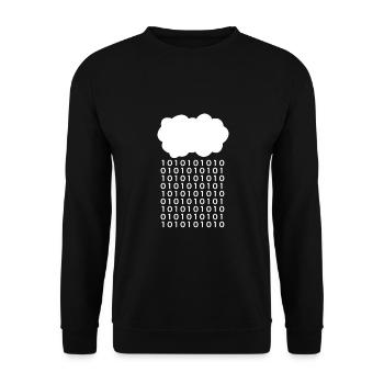 Bit rain cloud computer scientist - Unisex Sweatshirt - black - Front - Alina (178cm) & Michal (187cm)