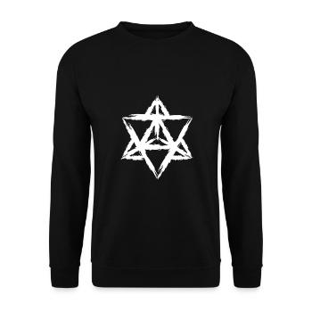 Merkaba symbol sacred geometry - Unisex Sweatshirt - black - Front - Alina (178cm) & Michal (187cm)
