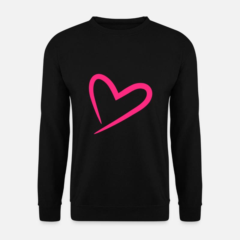 Herz in Rosa - Unisex Pullover - Schwarz