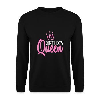 Birthday Queen Birthday Queen - Sweat-shirt Unisexe - noir - Devant - Alina (178cm) & Michal (187cm)