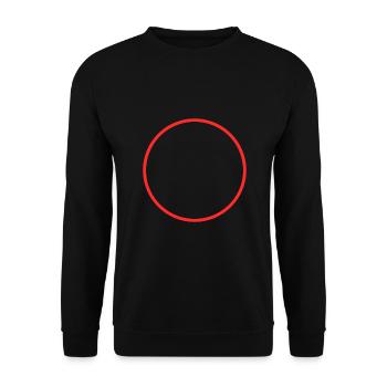 Cercle anneau forme symbole rouge - Sweat-shirt Unisexe - noir - Devant - Alina (178cm) & Michal (187cm)