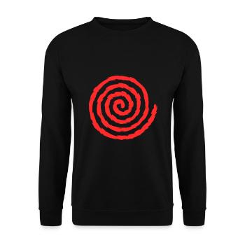 Spirale Symbol Wachstum und Erweiterung - Unisex Pullover - Schwarz - Vorne - Alina (178cm) & Michal (187cm)